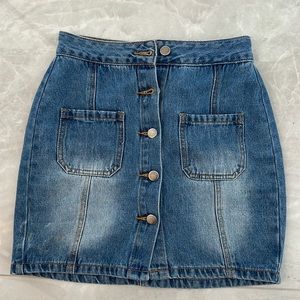 Naked wardrobe Jean Button Skirt